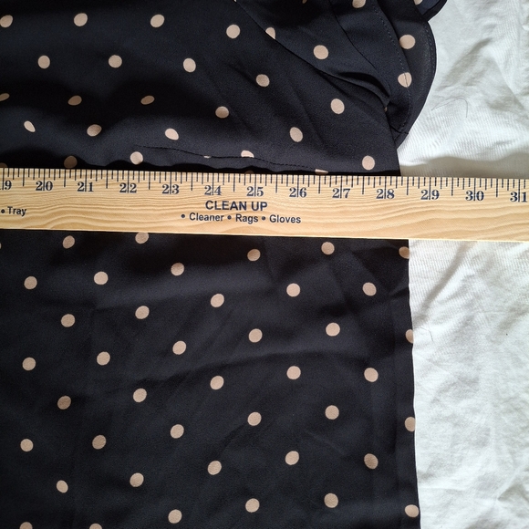 NWT Womens 41 Hawthorn 3X Polk A Dot Blouse Ruffles Top Stitch Fix Short Sleeve - Picture 12 of 14